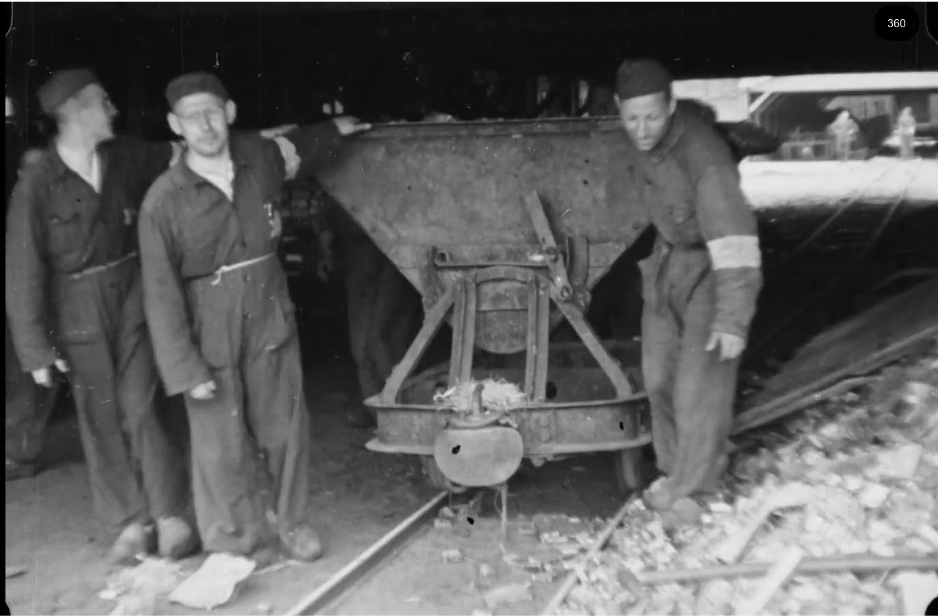 16mm b&w film shot in camp Westerbork in 1944, today known as Westerbork film, public domain