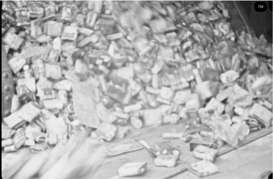 16mm b&w film shot in camp Westerbork in 1944, today known as Westerbork film, public domain