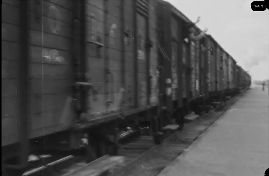 16mm b&w film shot in camp Westerbork in 1944, today known as Westerbork film, public domain