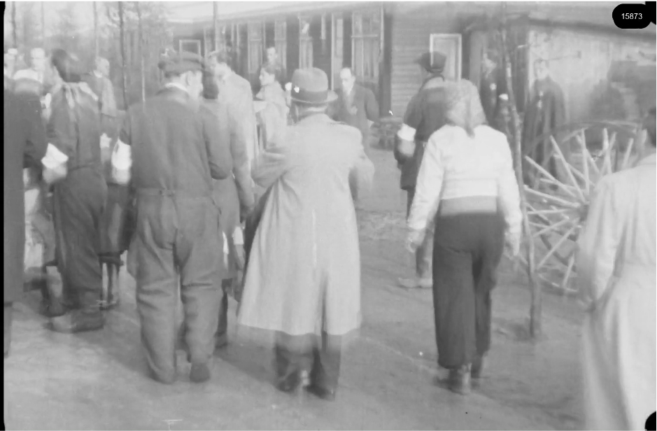 16mm b&w film shot in camp Westerbork in 1944, today known as Westerbork film, public domain
