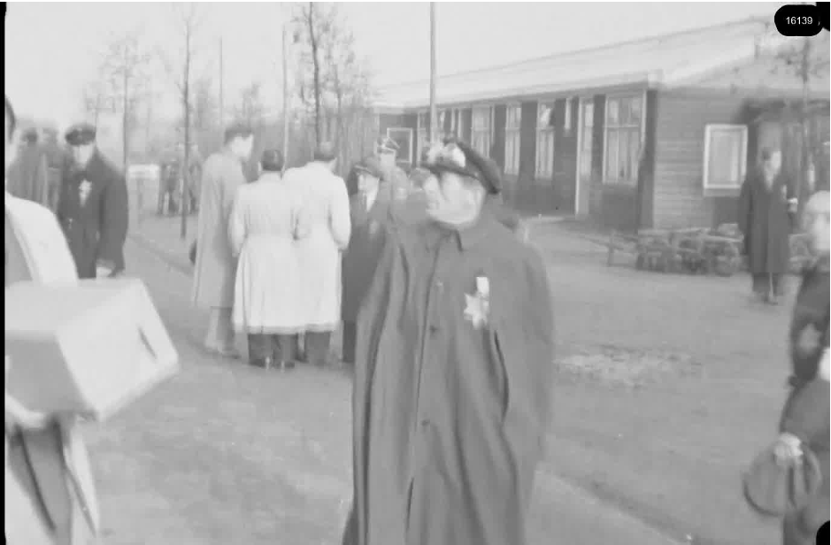 16mm b&w film shot in camp Westerbork in 1944, today known as Westerbork film, public domain