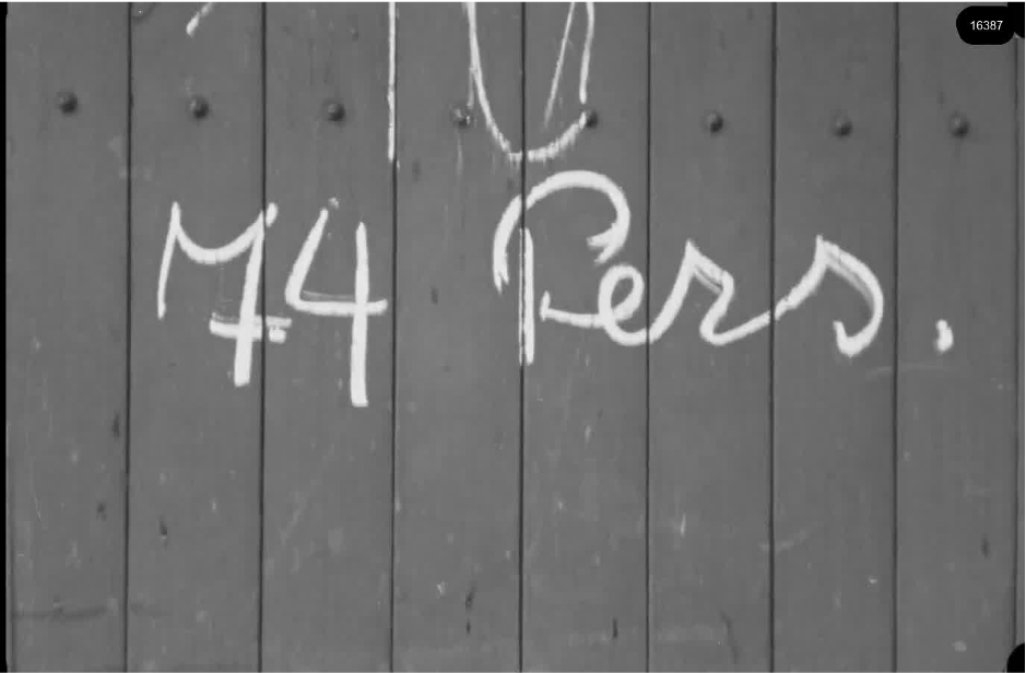 16mm b&w film shot in camp Westerbork in 1944, today known as Westerbork film, public domain