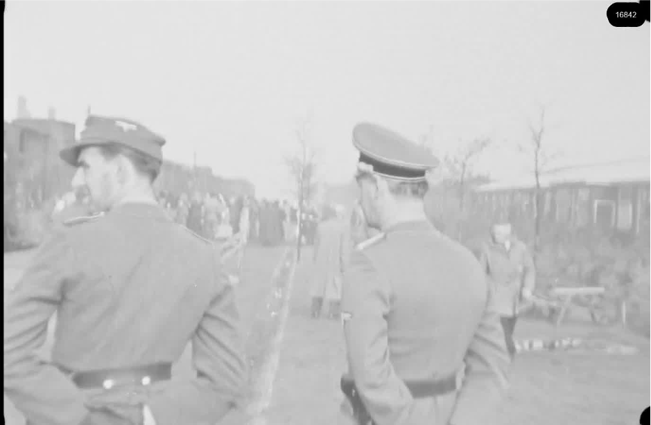 16mm b&w film shot in camp Westerbork in 1944, today known as Westerbork film, public domain
