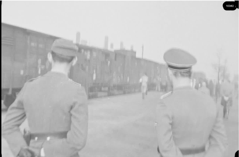 16mm b&w film shot in camp Westerbork in 1944, today known as Westerbork film, public domain