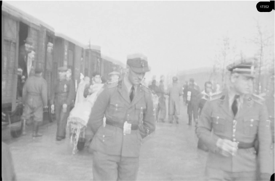 16mm b&w film shot in camp Westerbork in 1944, today known as Westerbork film, public domain