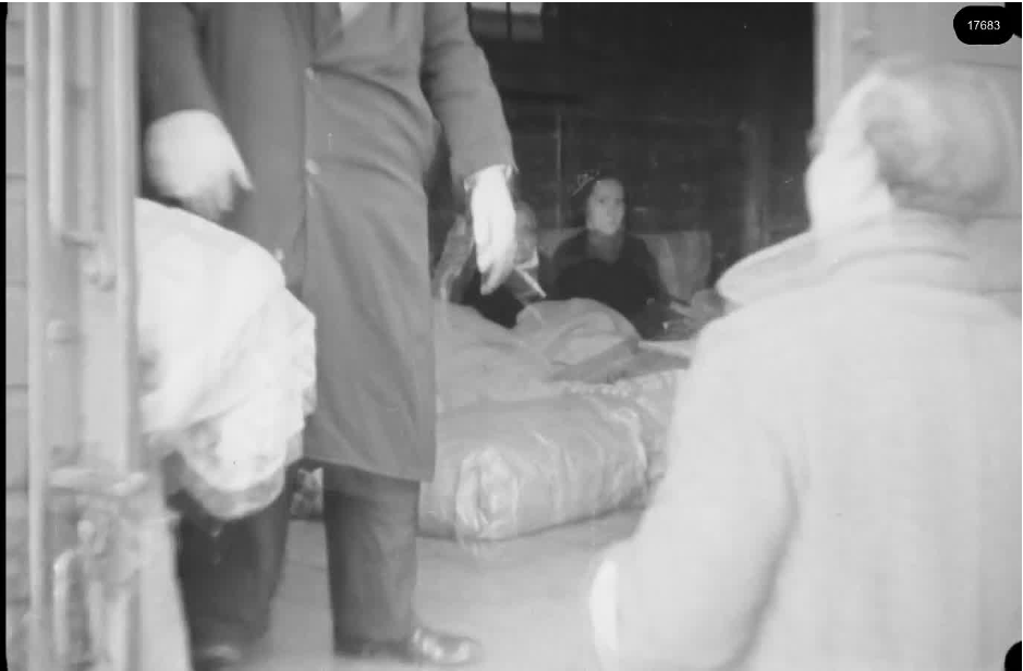 16mm b&w film shot in camp Westerbork in 1944, today known as Westerbork film, public domain