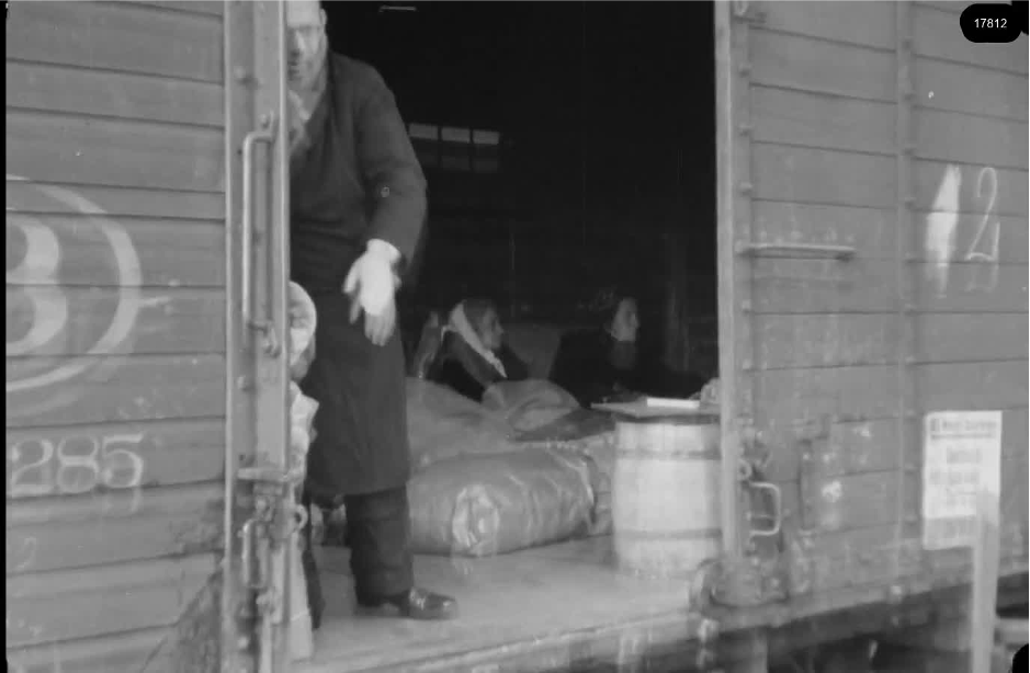 16mm b&w film shot in camp Westerbork in 1944, today known as Westerbork film, public domain