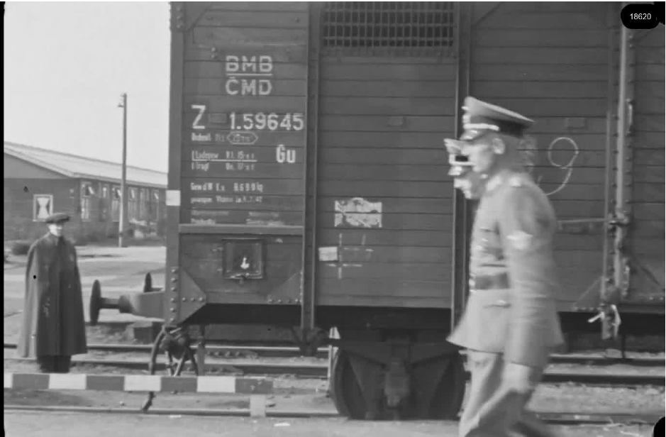 16mm b&w film shot in camp Westerbork in 1944, today known as Westerbork film, public domain