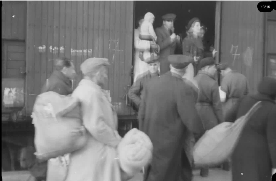 16mm b&w film shot in camp Westerbork in 1944, today known as Westerbork film, public domain