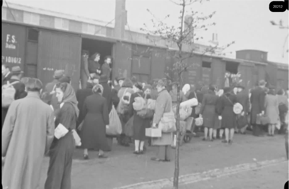 16mm b&w film shot in camp Westerbork in 1944, today known as Westerbork film, public domain