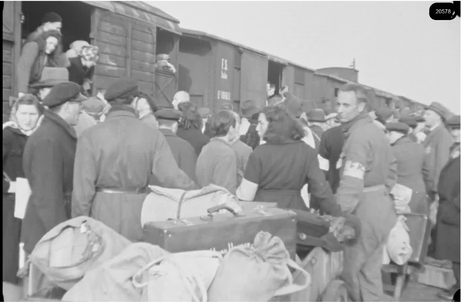 16mm b&w film shot in camp Westerbork in 1944, today known as Westerbork film, public domain