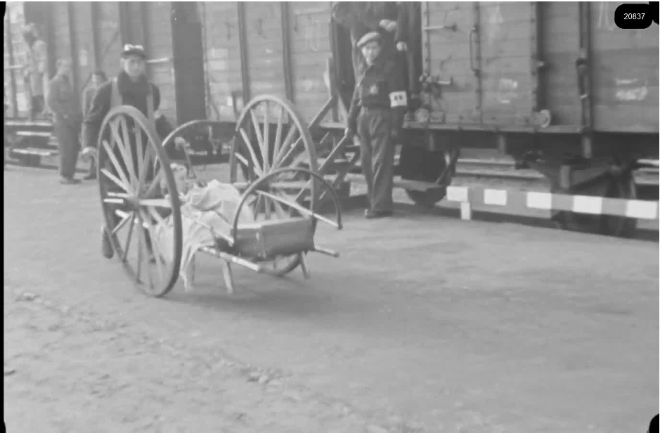 16mm b&w film shot in camp Westerbork in 1944, today known as Westerbork film, public domain