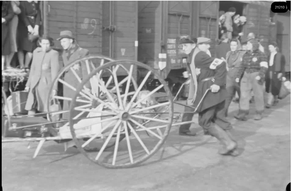16mm b&w film shot in camp Westerbork in 1944, today known as Westerbork film, public domain
