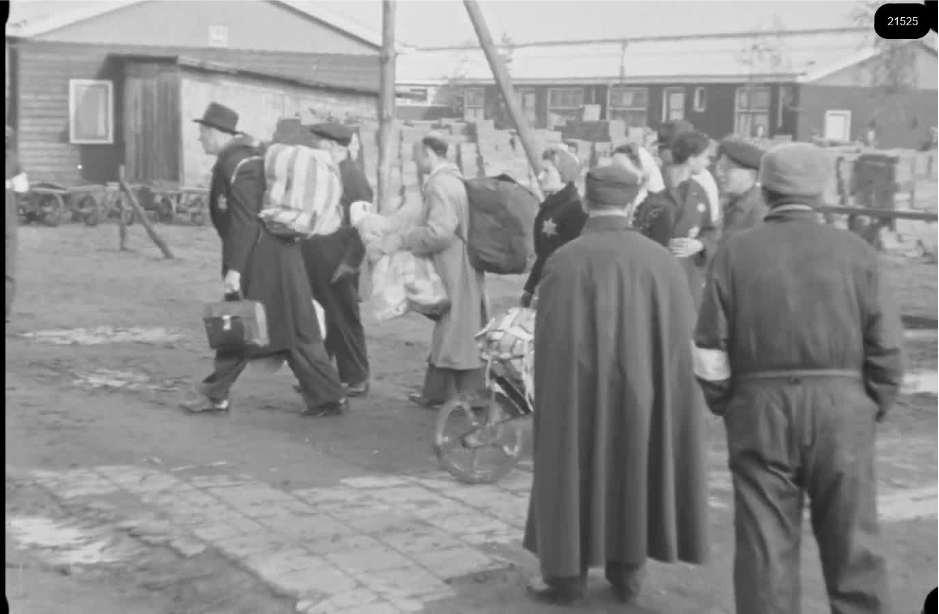 16mm b&w film shot in camp Westerbork in 1944, today known as Westerbork film, public domain