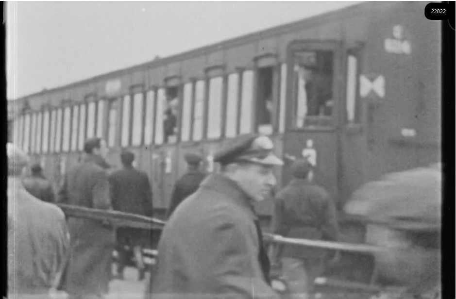 16mm b&w film shot in camp Westerbork in 1944, today known as Westerbork film, public domain