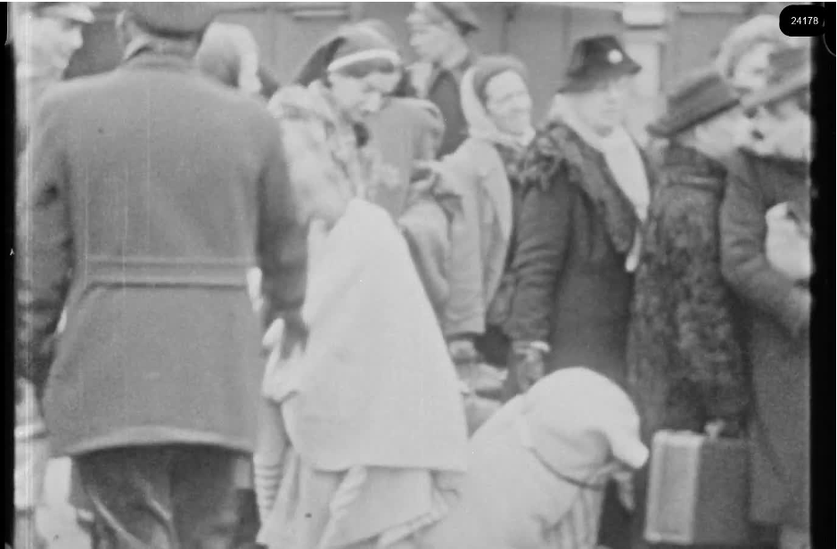 16mm b&w film shot in camp Westerbork in 1944, today known as Westerbork film, public domain