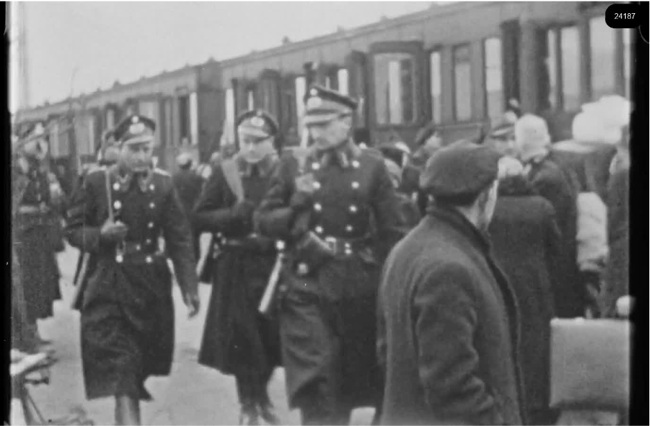 16mm b&w film shot in camp Westerbork in 1944, today known as Westerbork film, public domain