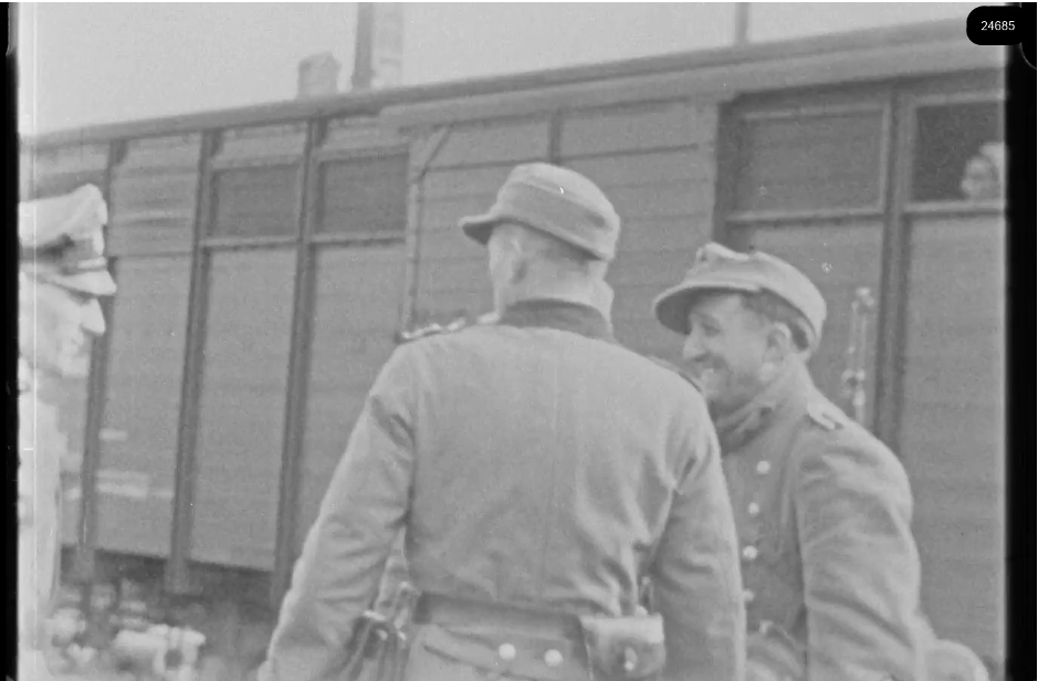 16mm b&w film shot in camp Westerbork in 1944, today known as Westerbork film, public domain