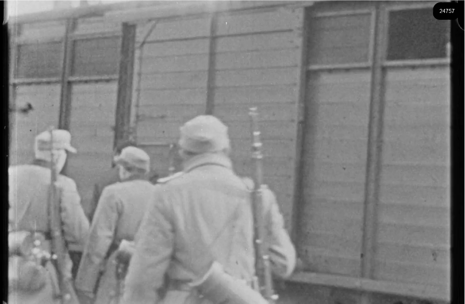 16mm b&w film shot in camp Westerbork in 1944, today known as Westerbork film, public domain