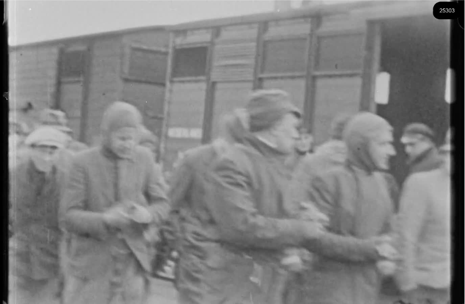 16mm b&w film shot in camp Westerbork in 1944, today known as Westerbork film, public domain
