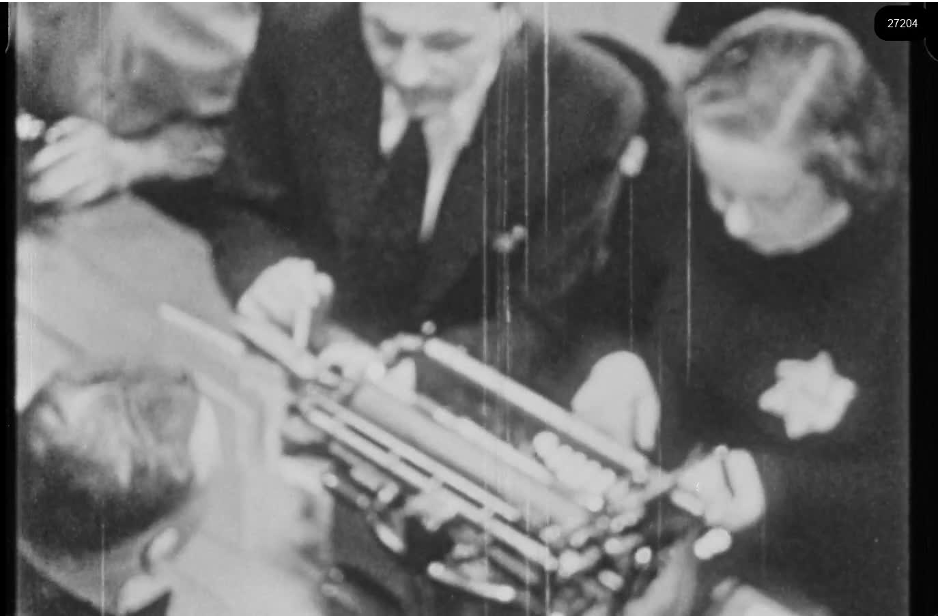 16mm b&w film shot in camp Westerbork in 1944, today known as Westerbork film, public domain