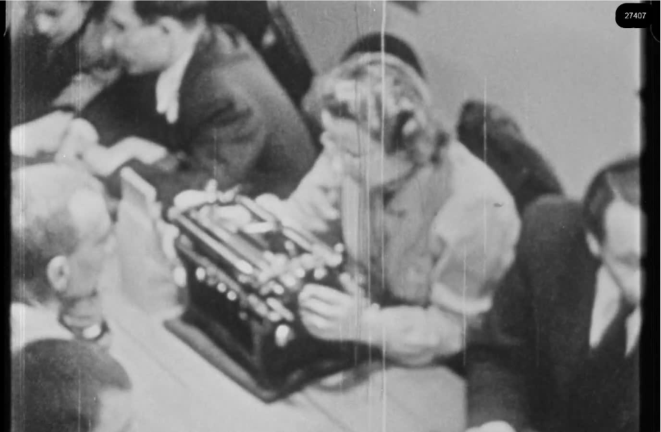 16mm b&w film shot in camp Westerbork in 1944, today known as Westerbork film, public domain