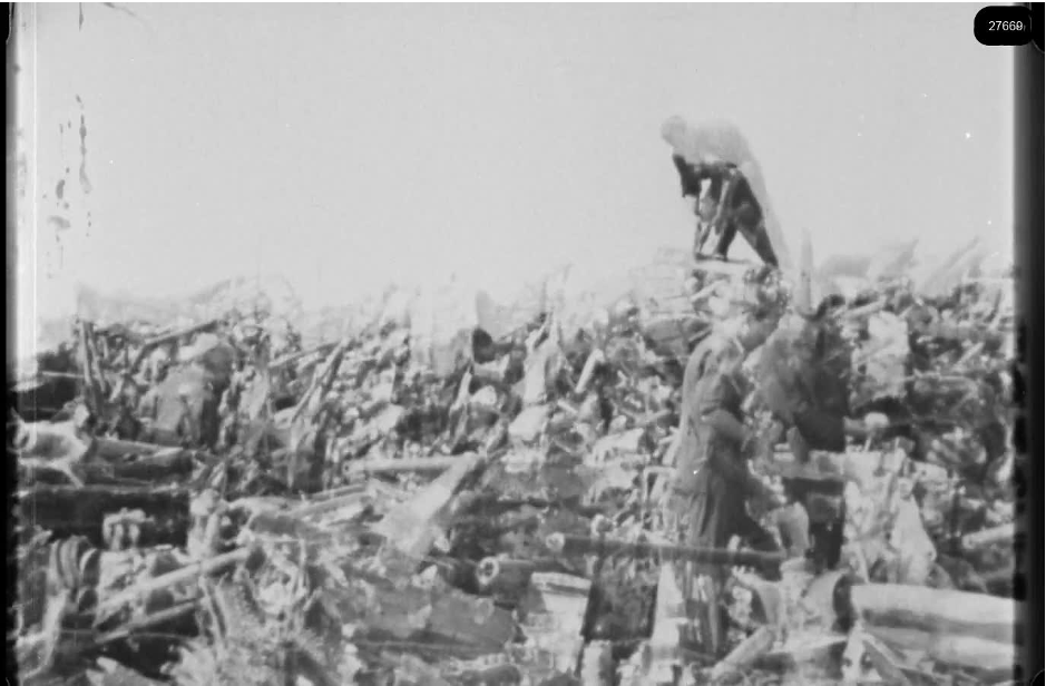 16mm b&w film shot in camp Westerbork in 1944, today known as Westerbork film, public domain