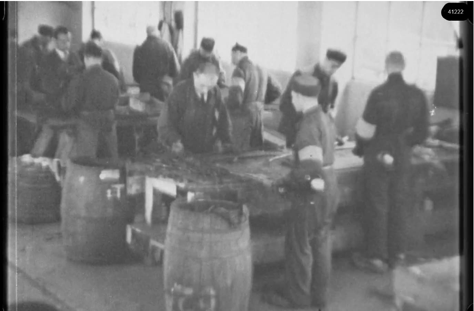 16mm b&w film shot in camp Westerbork in 1944, today known as Westerbork film, public domain