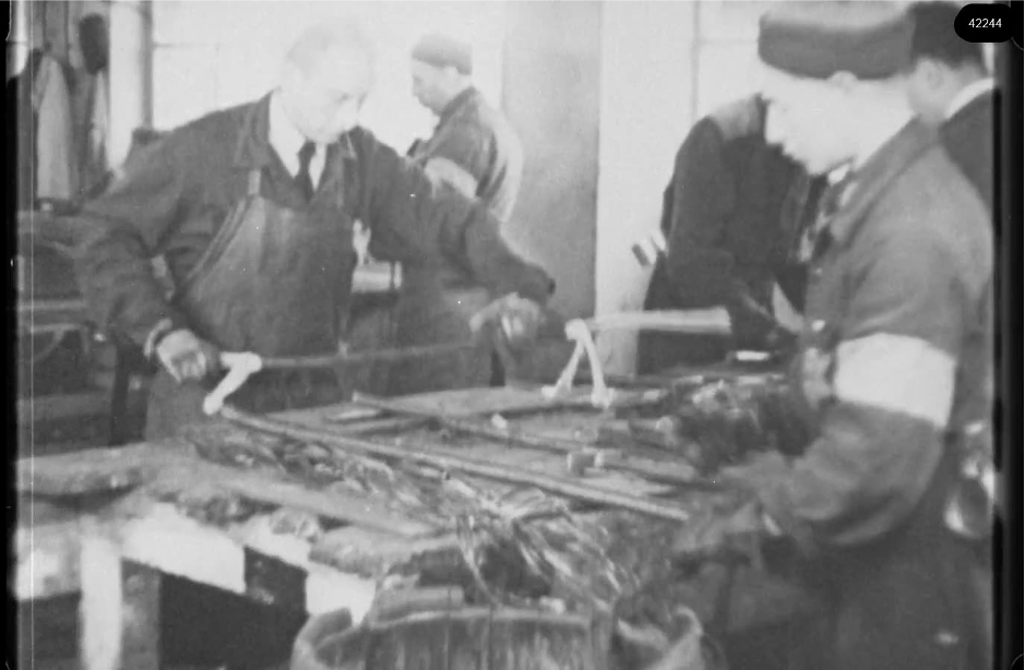 16mm b&w film shot in camp Westerbork in 1944, today known as Westerbork film, public domain