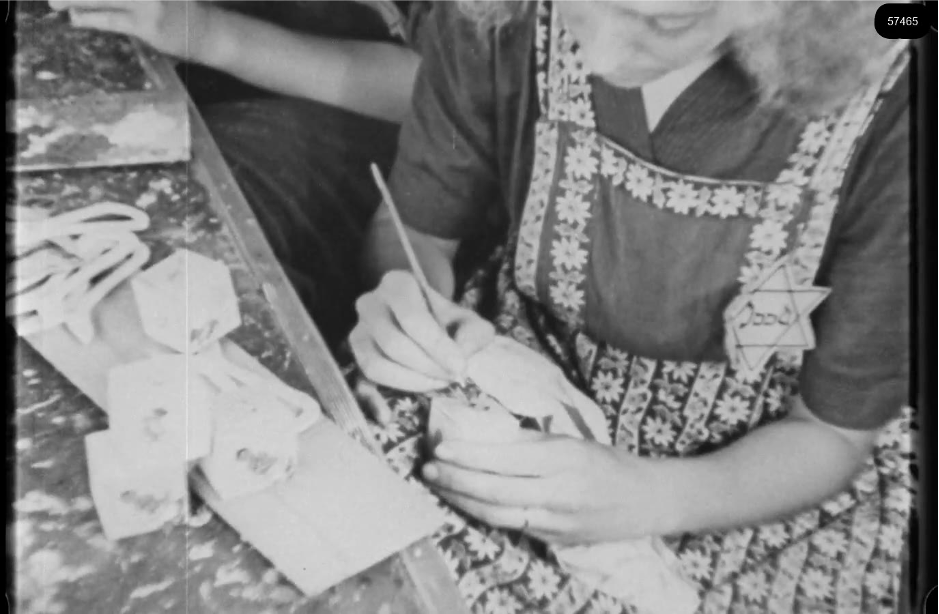 16mm b&w film shot in camp Westerbork in 1944, today known as Westerbork film, public domain