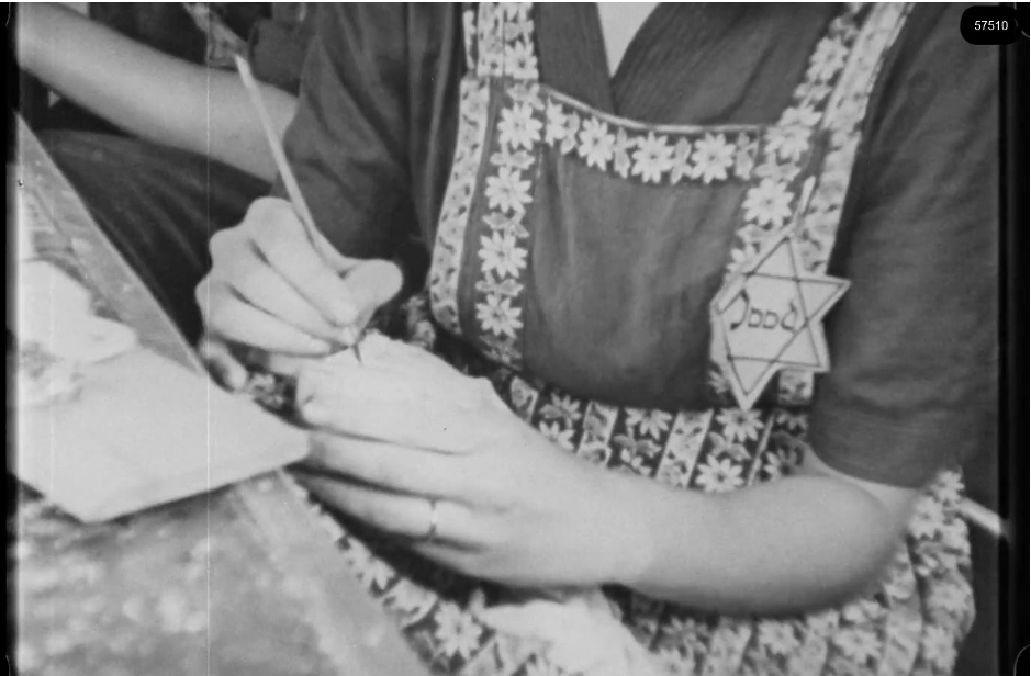 16mm b&w film shot in camp Westerbork in 1944, today known as Westerbork film, public domain