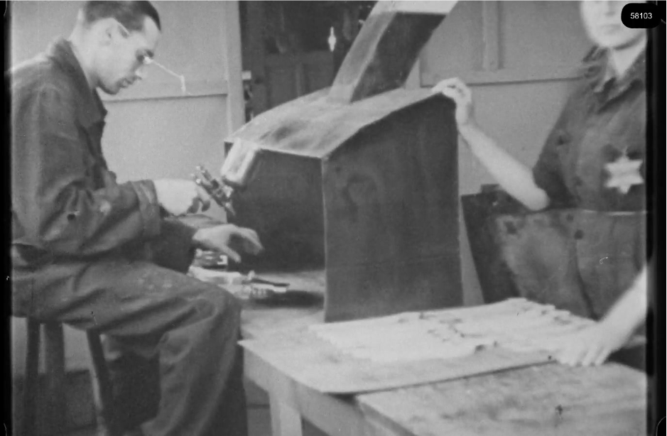 16mm b&w film shot in camp Westerbork in 1944, today known as Westerbork film, public domain