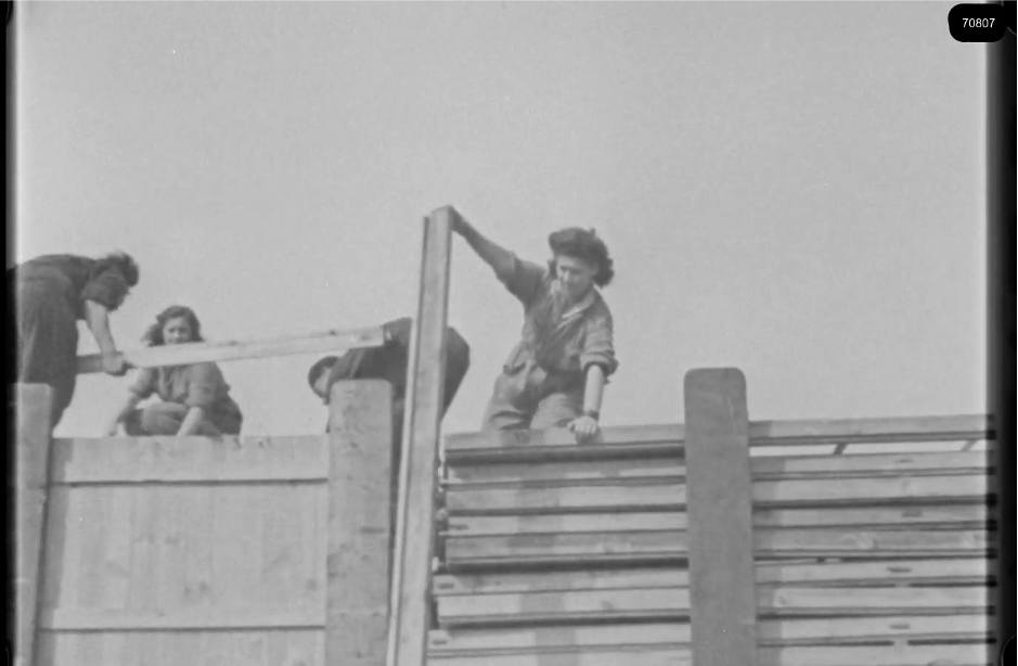 16mm b&w film shot in camp Westerbork in 1944, today known as Westerbork film, public domain