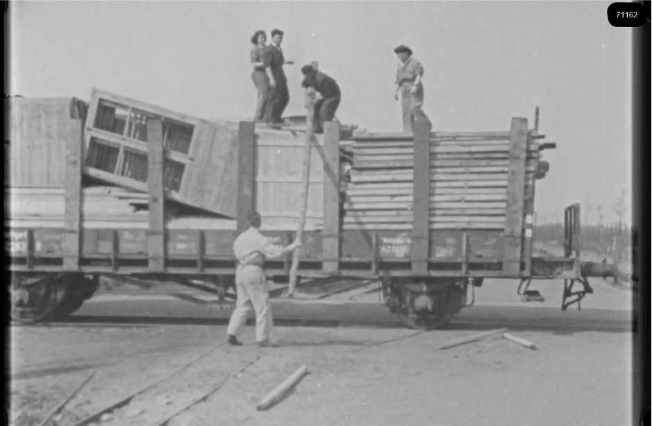 16mm b&w film shot in camp Westerbork in 1944, today known as Westerbork film, public domain