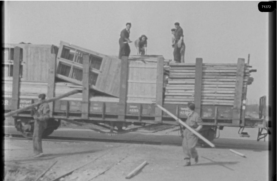 16mm b&w film shot in camp Westerbork in 1944, today known as Westerbork film, public domain