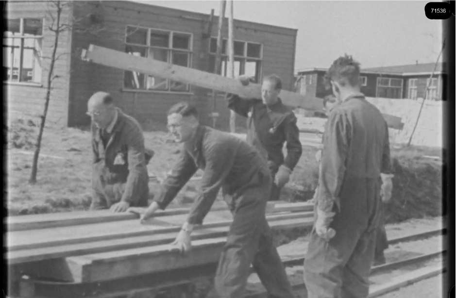 16mm b&w film shot in camp Westerbork in 1944, today known as Westerbork film, public domain