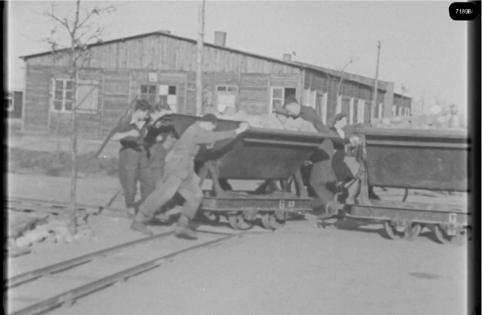 16mm b&w film shot in camp Westerbork in 1944, today known as Westerbork film, public domain