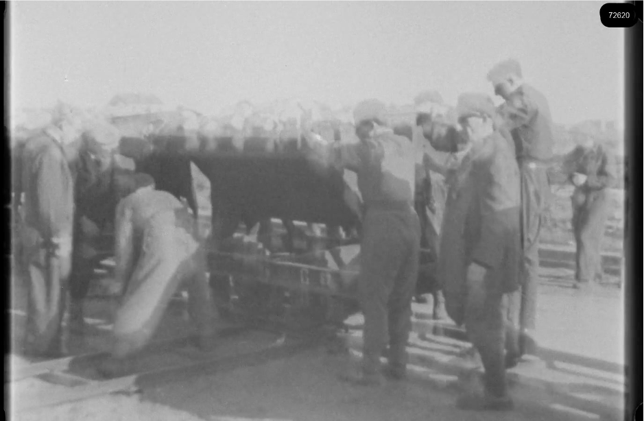 16mm b&w film shot in camp Westerbork in 1944, today known as Westerbork film, public domain
