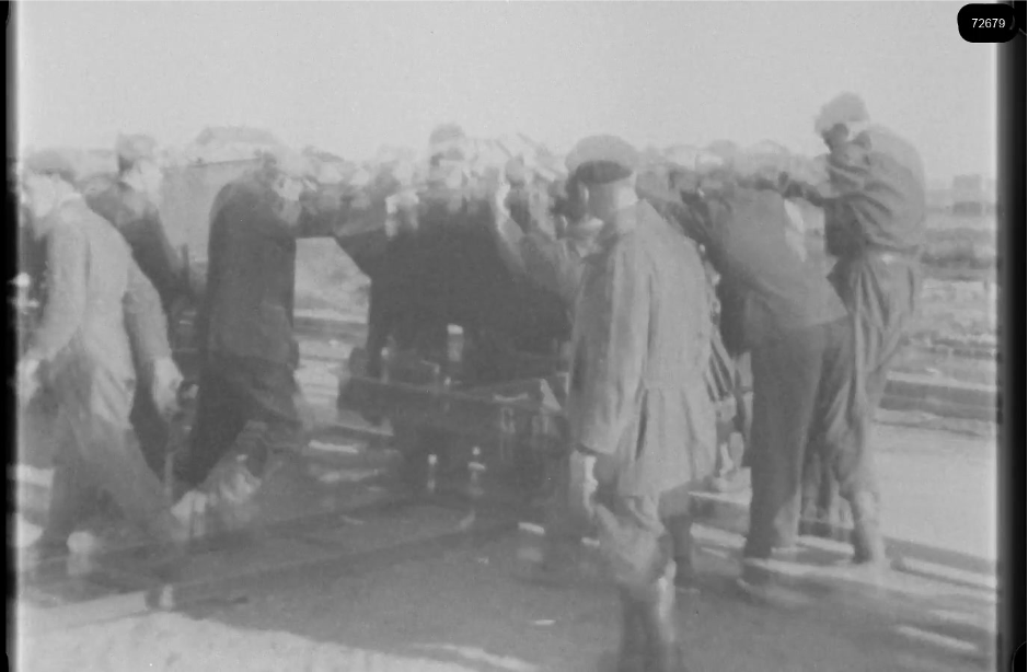 16mm b&w film shot in camp Westerbork in 1944, today known as Westerbork film, public domain