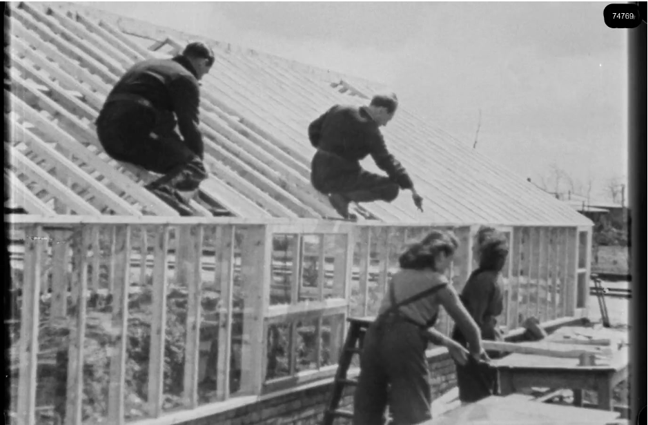 16mm b&w film shot in camp Westerbork in 1944, today known as Westerbork film, public domain