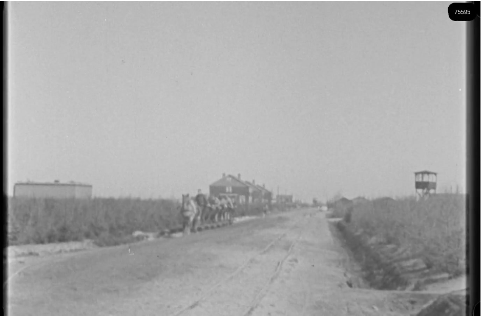 16mm b&w film shot in camp Westerbork in 1944, today known as Westerbork film, public domain