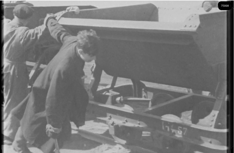 16mm b&w film shot in camp Westerbork in 1944, today known as Westerbork film, public domain