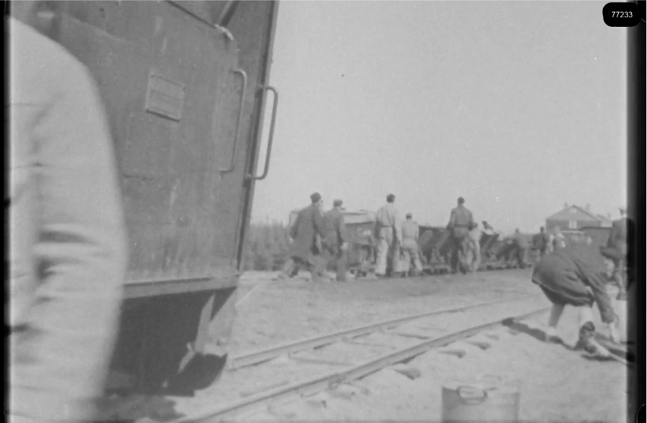 16mm b&w film shot in camp Westerbork in 1944, today known as Westerbork film, public domain