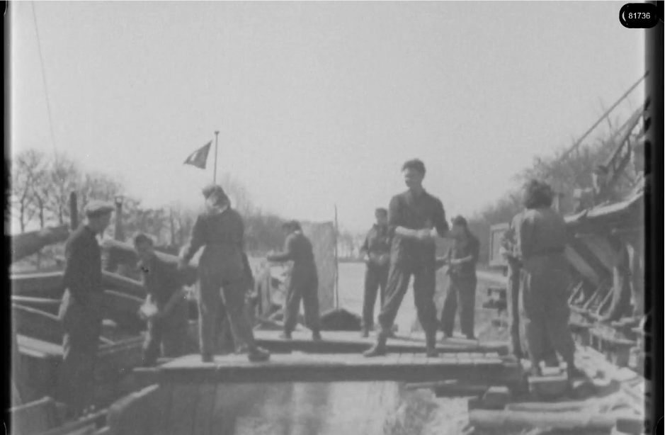 16mm b&w film shot in camp Westerbork in 1944, today known as Westerbork film, public domain
