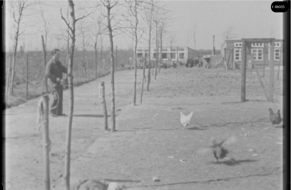 16mm b&w film shot in camp Westerbork in 1944, today known as Westerbork film, public domain