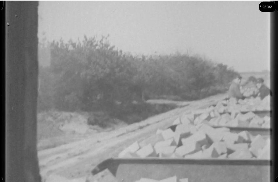 16mm b&w film shot in camp Westerbork in 1944, today known as Westerbork film, public domain