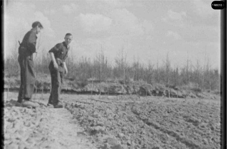 16mm b&w film shot in camp Westerbork in 1944, today known as Westerbork film, public domain