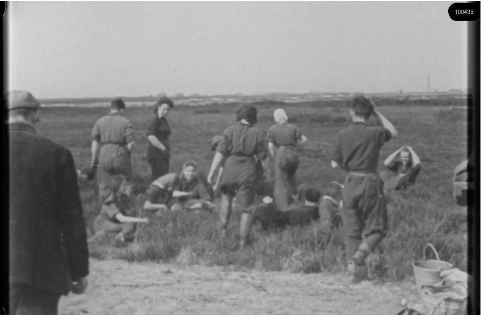 16mm b&w film shot in camp Westerbork in 1944, today known as Westerbork film, public domain