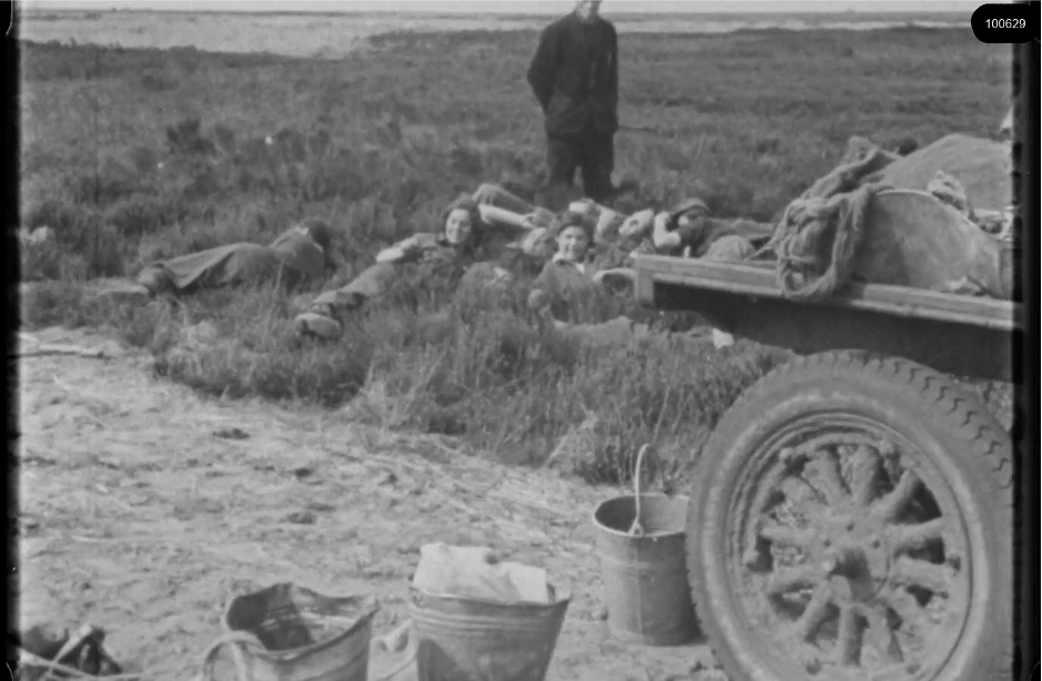 16mm b&w film shot in camp Westerbork in 1944, today known as Westerbork film, public domain