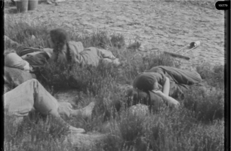 16mm b&w film shot in camp Westerbork in 1944, today known as Westerbork film, public domain